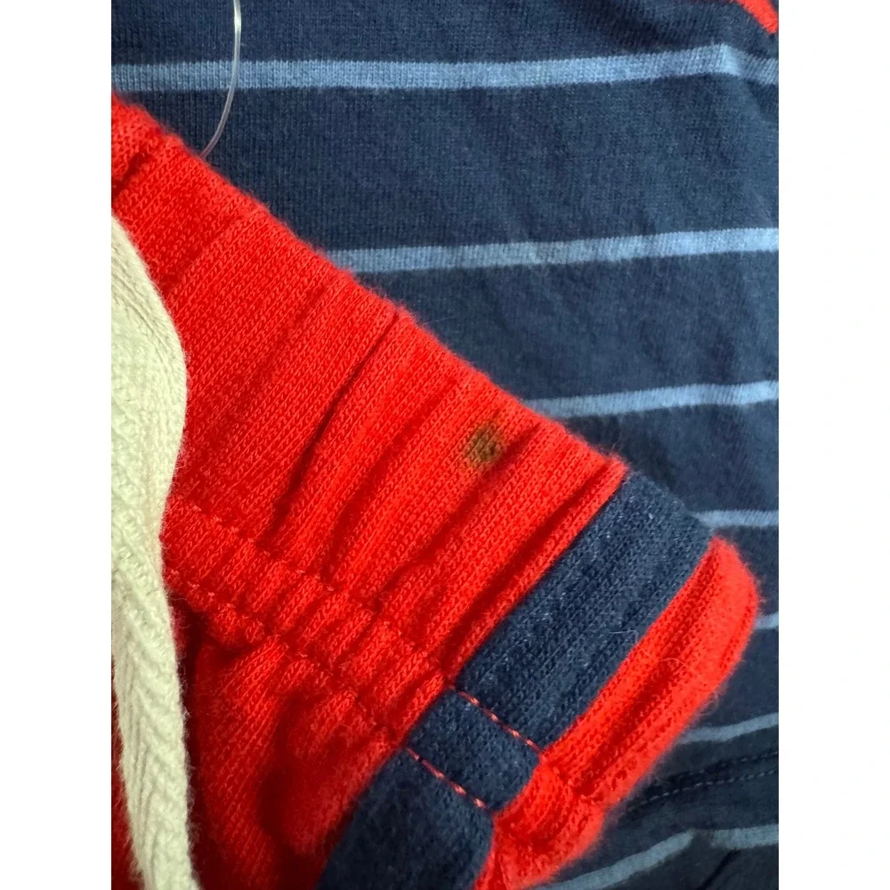 Just One You Carters Baby Boy 2pc Set Navy Blue Striped Bodysuit Red Shorts 3M